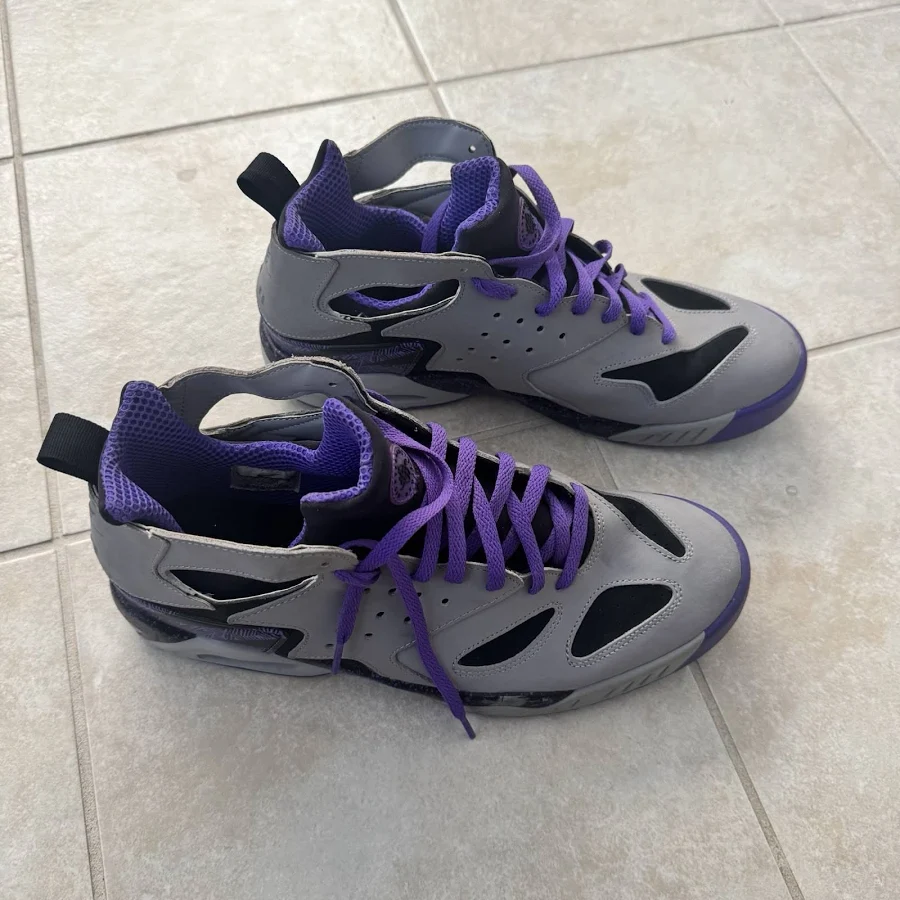 Nike Air Tech Challenge Huarache Purple Venom Wolf Grey Black