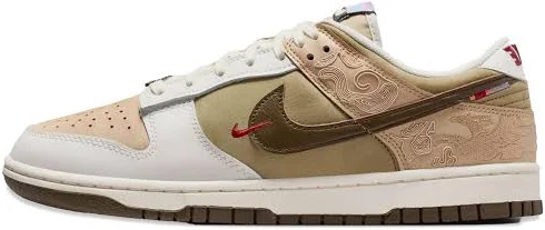 Nike - Dunk Low SE "LNY" patterned low sneakers - men - Calf Leather/Fabric/Fabric/Rubber - 8.5 - Neutrals