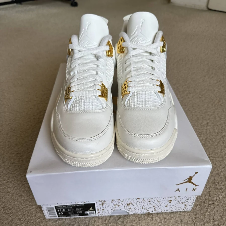 Size 11.5 - Air Jordan 4 Retro Metallic Gold W