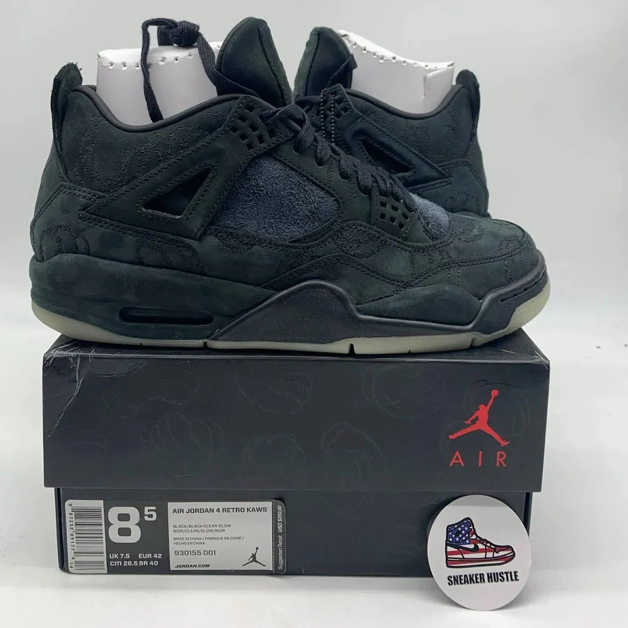 Jordan 4 Retro Kaws Black SIZE 8.51