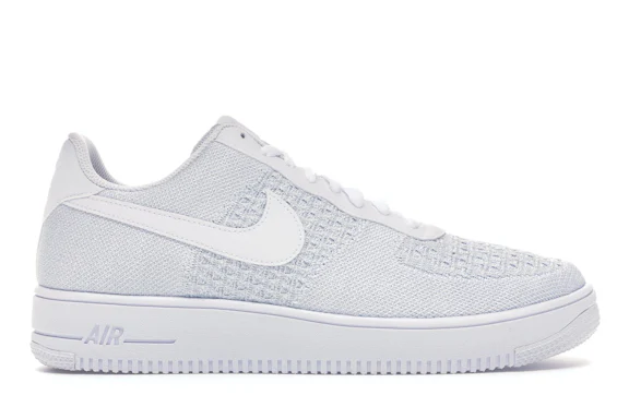 Nike Air Force 1 Flyknit 2 en blanco y platino puro