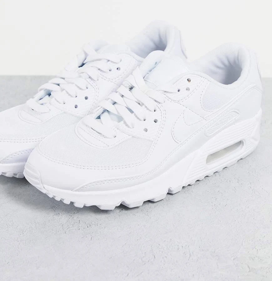 Nike Air Max 90 sneakers in triple white