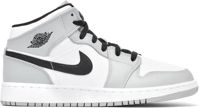 Air Jordan 1 Mid GS Light Smoke Grey 554725-092 | Size US 6