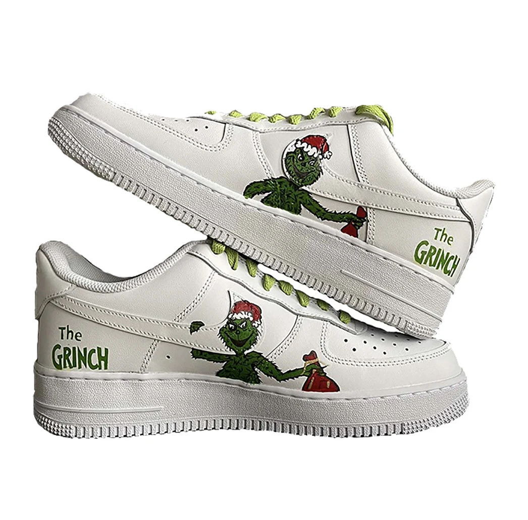Grinch inspired custom Nike Airforce 1