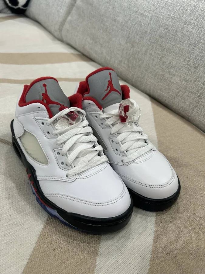 Air Jordan 5 Low White/fire Red