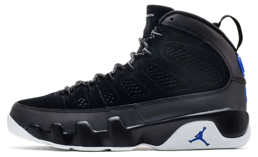 NIKE AIR JORDAN 9 BLACK/WHITE-RACER BLUE