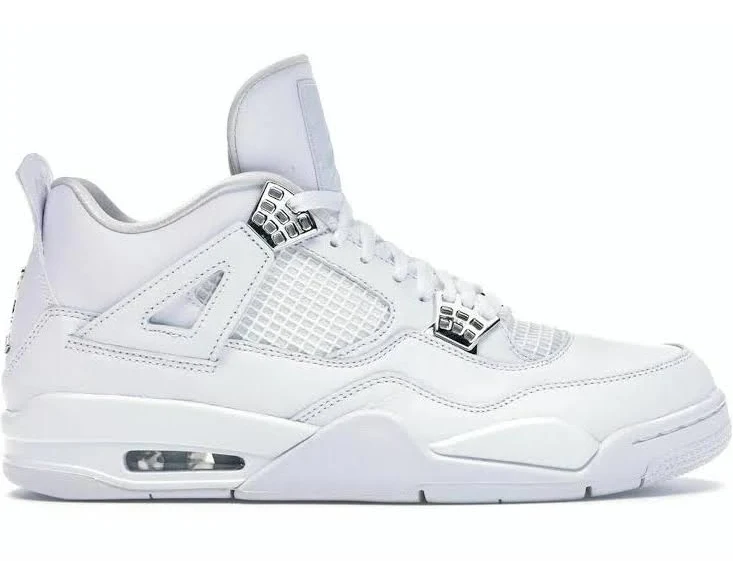 Jordan 4 Retro Pure Money (2017) White Silver 308497-100 Men 10.5