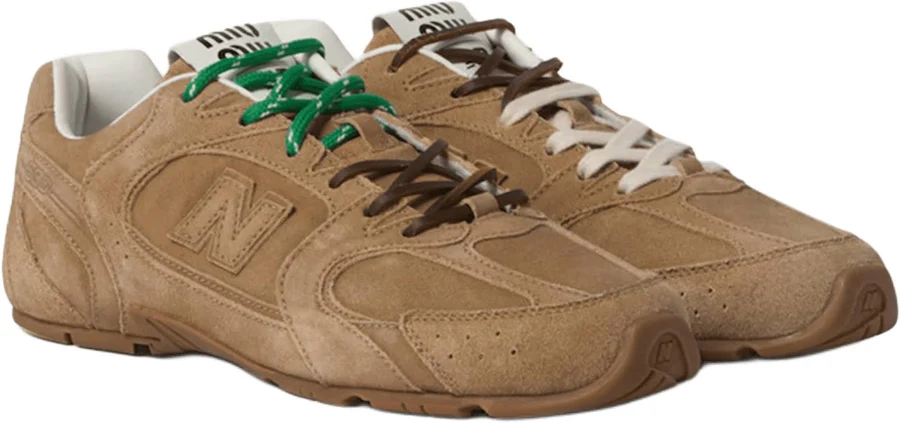 New Balance X Miu Miu 530 SL Suede Women's Sneakers - Ecru - IT 34 / US 4