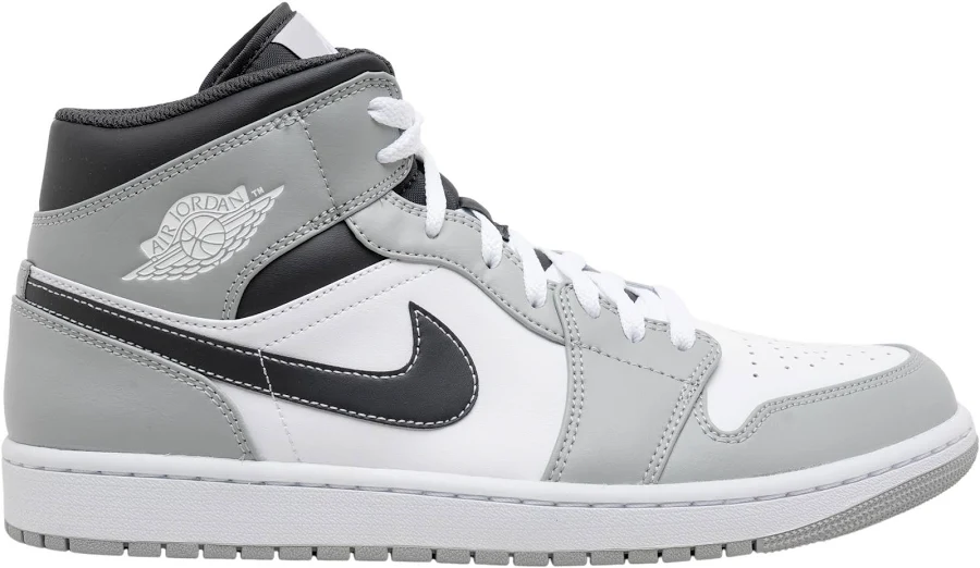 Jordan 1 Mid Light Smoke Grey - 554724-078