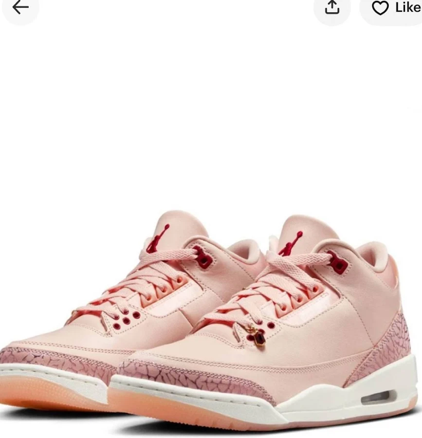Jordan Shoes | Women's Air Jordan 3 Retro Valentines Day | Color: Pink | Size: 9.5 | Labellooppnw's Closet