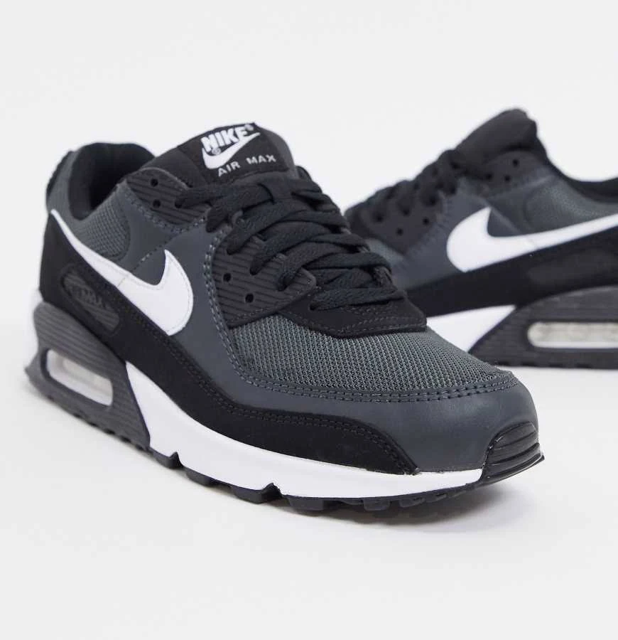 Nike Air Max 90 sneakers in black and white-Gray
