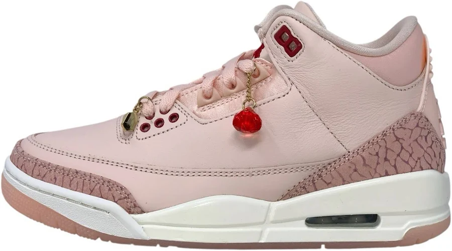 Air Jordan 3 'valentine's Day' 'washed Coral' Pink Sneakers, Size 9