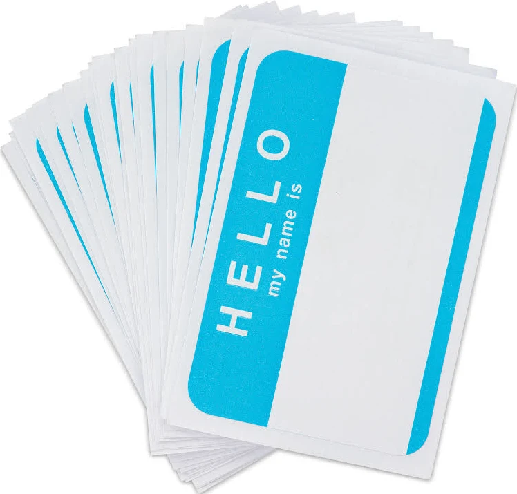 Charles Leonard Hello My Name Is Self-Adhesive Labels