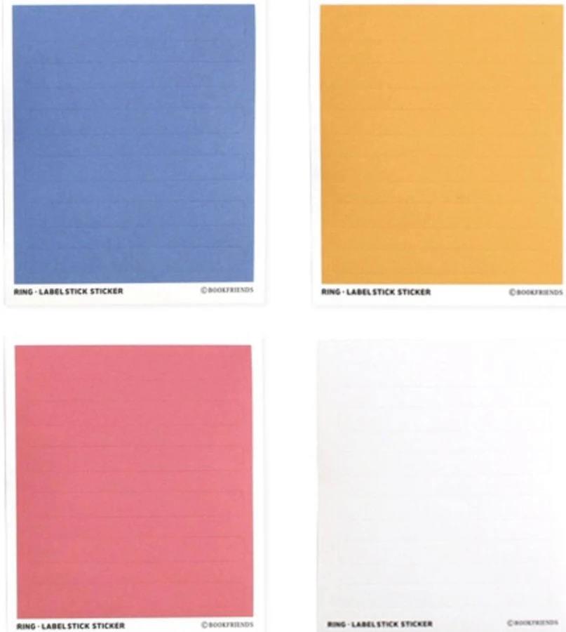 4pcs Label Sticker Set Gradient