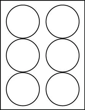 Laser Labels Sheet Circle 3.33" 25 Sheets 50 Labels