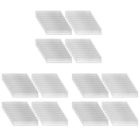 Holders Adhesive Shelf Tag 1.2 X 4.3 Inch Clear Shelf Tag Card Pockets Drawers for Supermarket (180 Pack), Blue