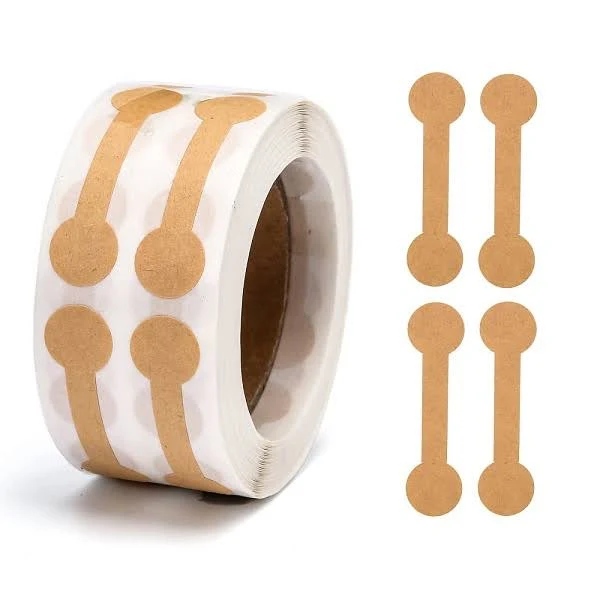PandaWhole Self-Adhesive Kraft Paper Gift Tag Stickers, Adhesive Labels Paper OthersSize: Size: tag: about 11mm wide, 42mm long;...