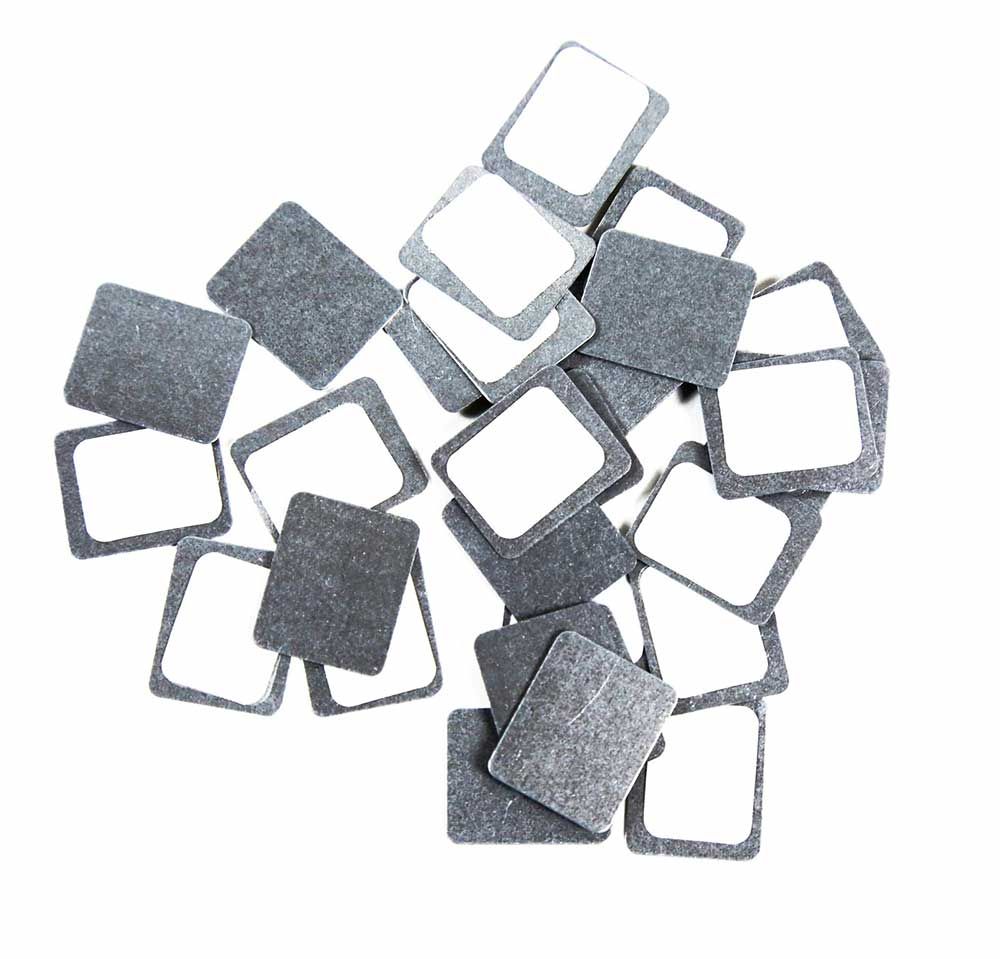 Square Metal Stickers 30 pack