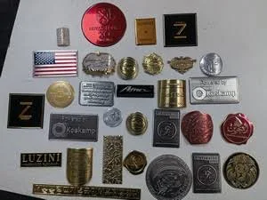 Custom Aluminum Labels 0.98"x0.98" Self-Adhesive Embossed Metal Tags