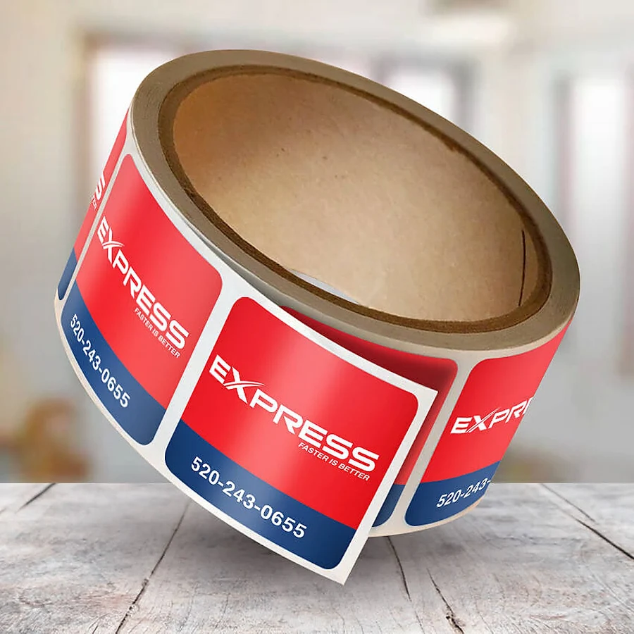 1000 pcs Bulk Square Roll Stickers - Custom Printing