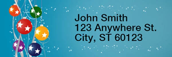 Carousel Checks Holiday Narrow Address Labels