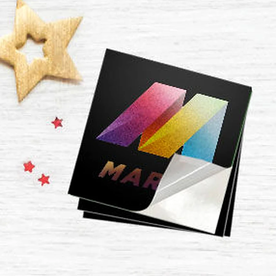 1000 Custom Metallic Label Printing - 1000 qty