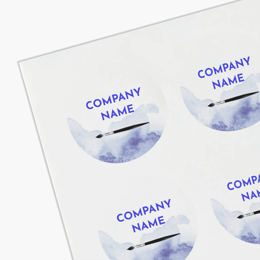 Custom Product Labels on Sheets | 48 qty | 1"x1" | VistaPrint | Design: White, General Party, Painting , Styles & Themes, Industry