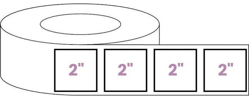 MJ Wholesale Square Blank Roll White Gloss Premium BOPP Labels
