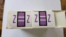 Alphabetic Color Coded Bar Style End Tap Labels, 500/roll, Letter Z