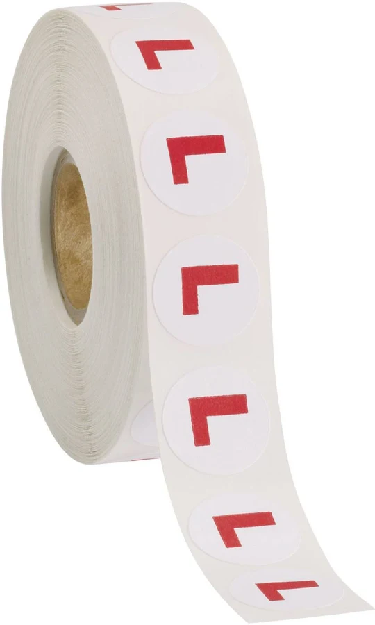 Size L Self-Adhesive Size Labels - Roll of 1,000