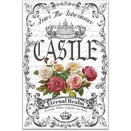 3 Sheets PVC Waterproof Decorative Stickers Self Adhesive Decals Furniture Decoration Castle