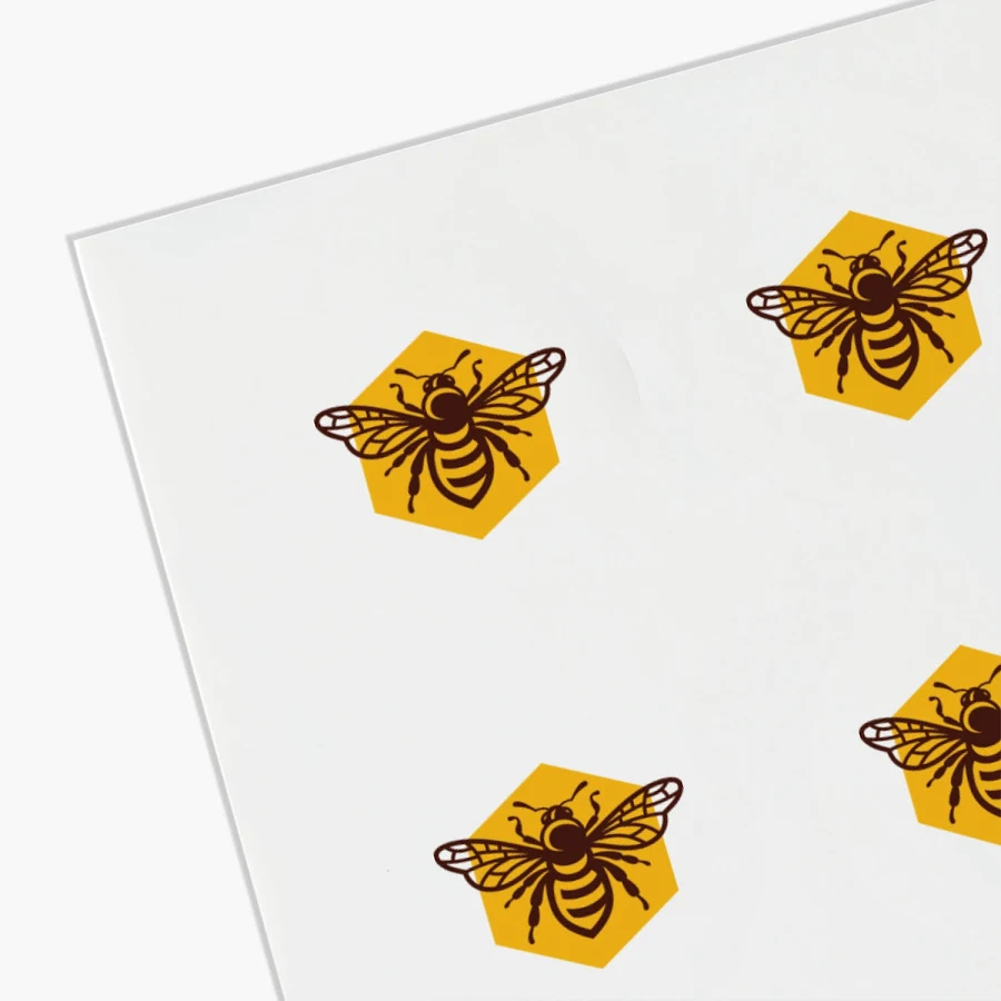 Custom Product Labels on Sheets | 1"x1" | Orange, Yellow and Brown | VistaPrint | Design: Orange, Organic Food Stores, Food & Beverage