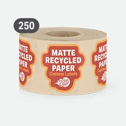 250 Custom Matte Recycled Paper Labels | Writable | StickerGiant