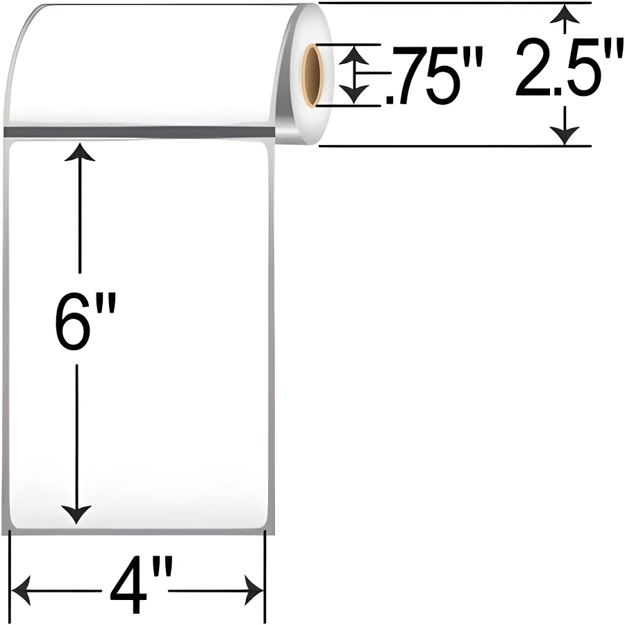 BarcodeFactory 4" X 6" Direct Thermal Label