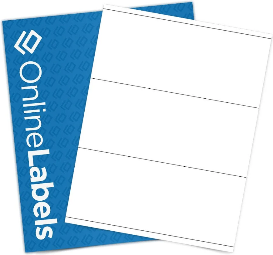 Online Labels 8 x 3.5 Wrap Around Labels Pack Labels