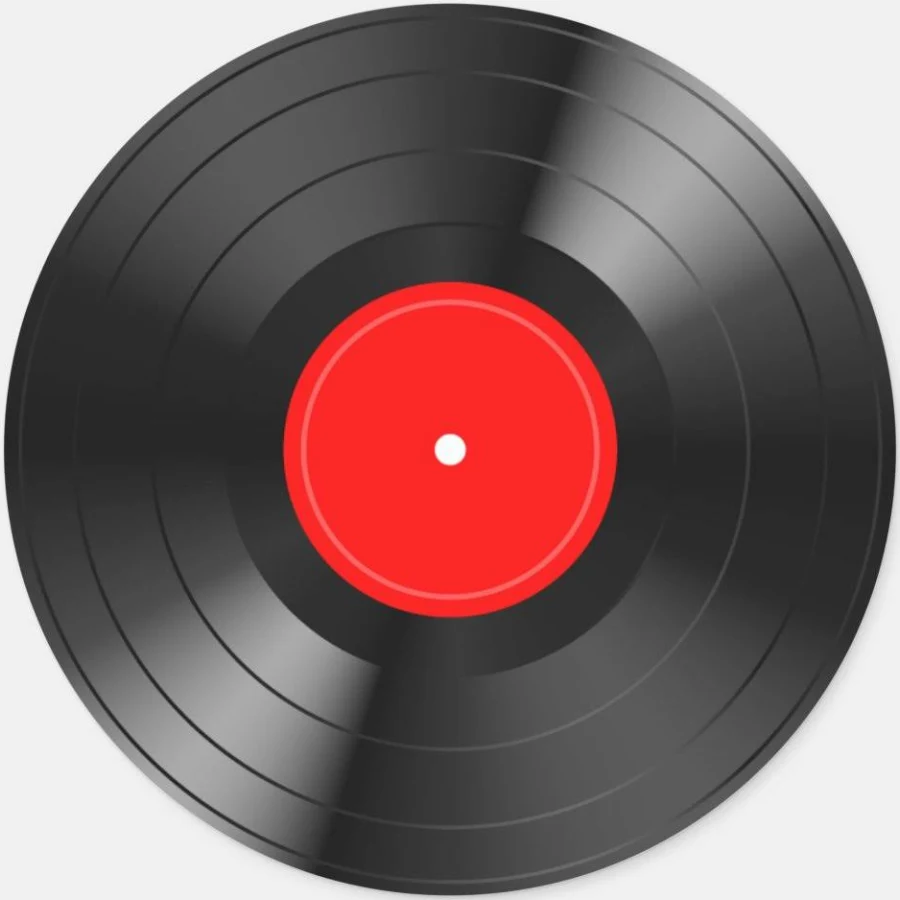Record_LP Classic Round Sticker