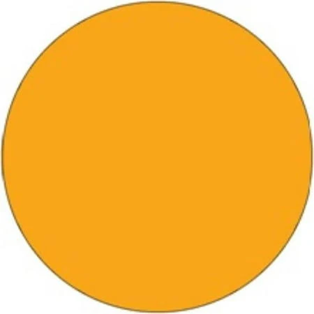 3 in. Circles Fluorescent Orange Removable Labels