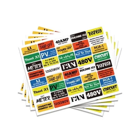 Pvc Self-Adhesive Stickers Writable Label Stickers Rectangle Word 175x220mm 40pcs/sheet 5sheets/set diy