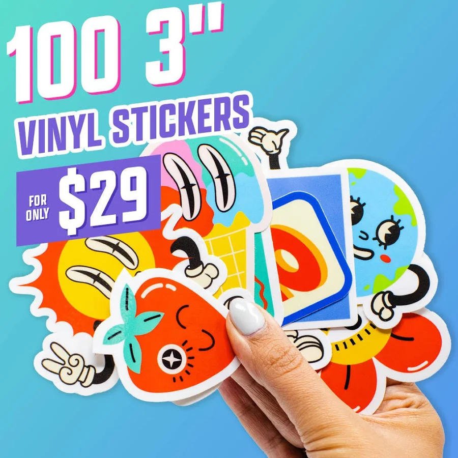 Sticky Brand Custom 3" Vinyl Stickers