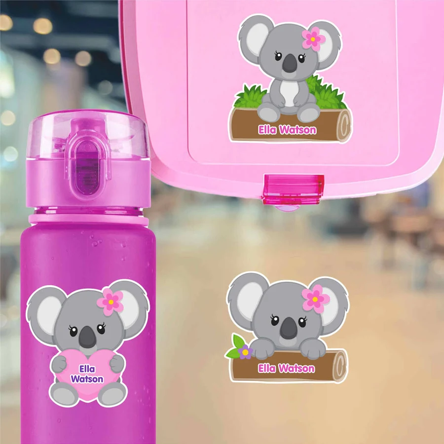 Koalas Water Bottle Name Labels