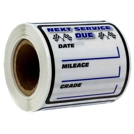 SBLABELS Oil Change/Service Reminder Stickers