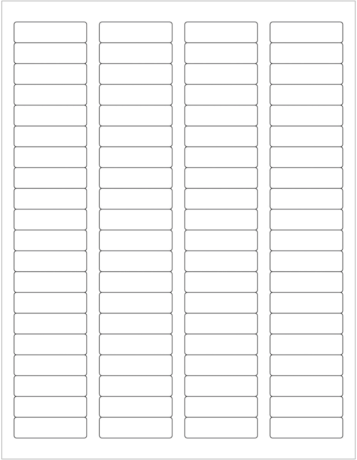 1 3/4 x 1/2" Clear Rectangle Laser Labels