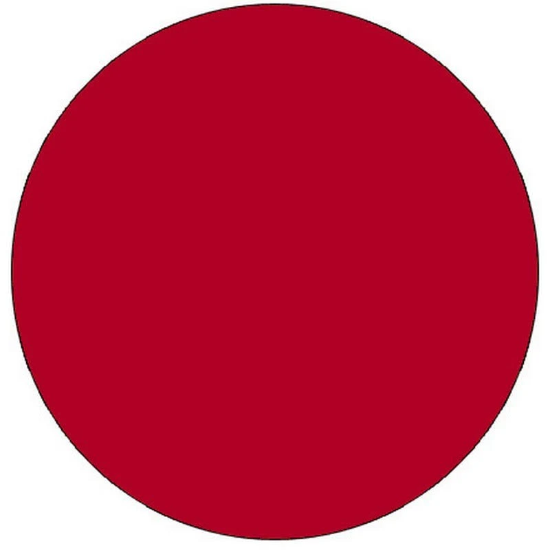 3" Diameter Standard Red Circle Labels (500 per Roll)