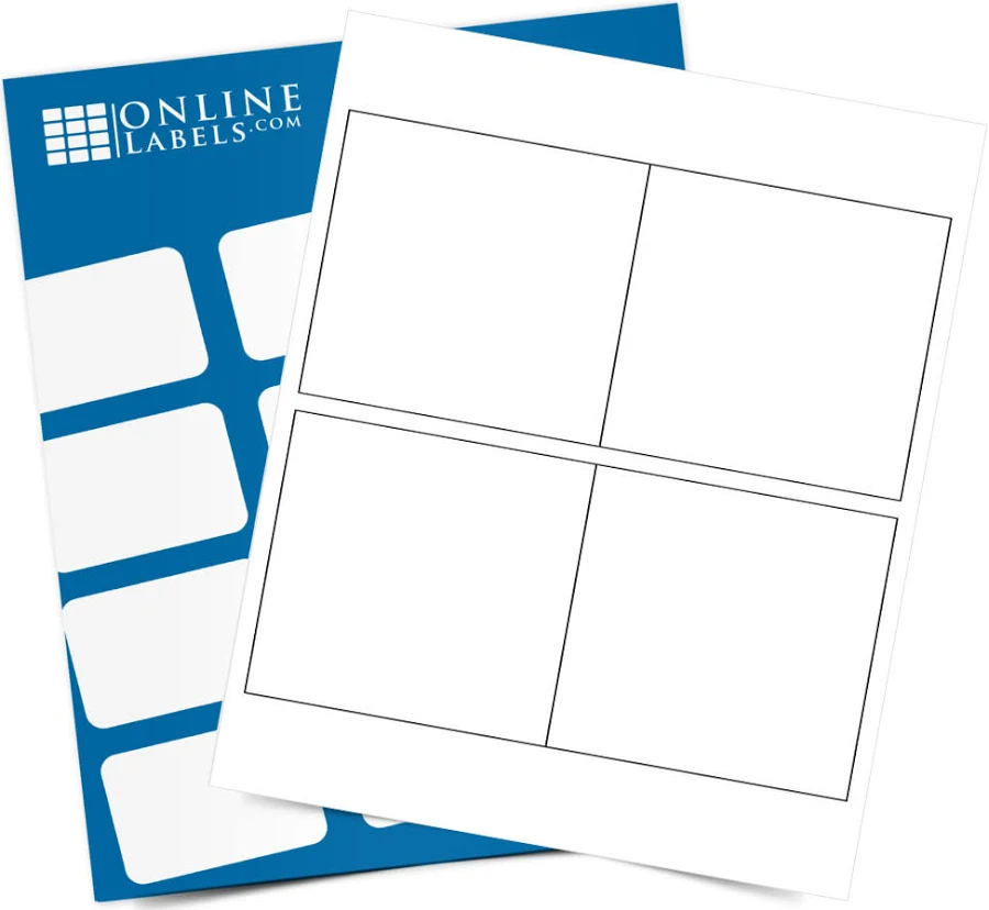4" x 4" Square Vinyl Labels