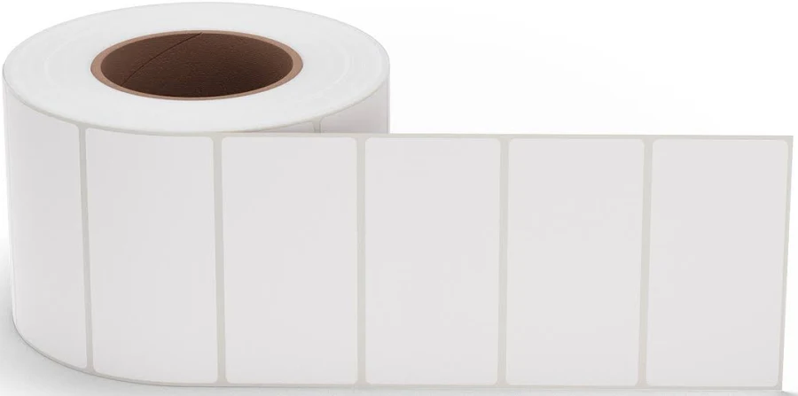 4" x 2" White Gloss Polypropylene - Inkjet Labels - 3" Core (4 Rolls)