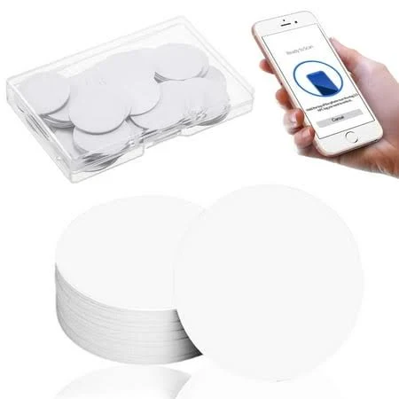 Zocasl NFC Tags Blank White Adhesive Back 20 Count