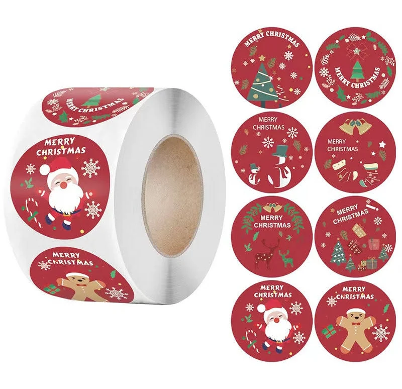 Stamprints Red Christmas Gift Tag Stickers