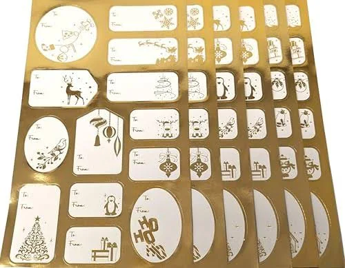 100 Golden Gift Labels