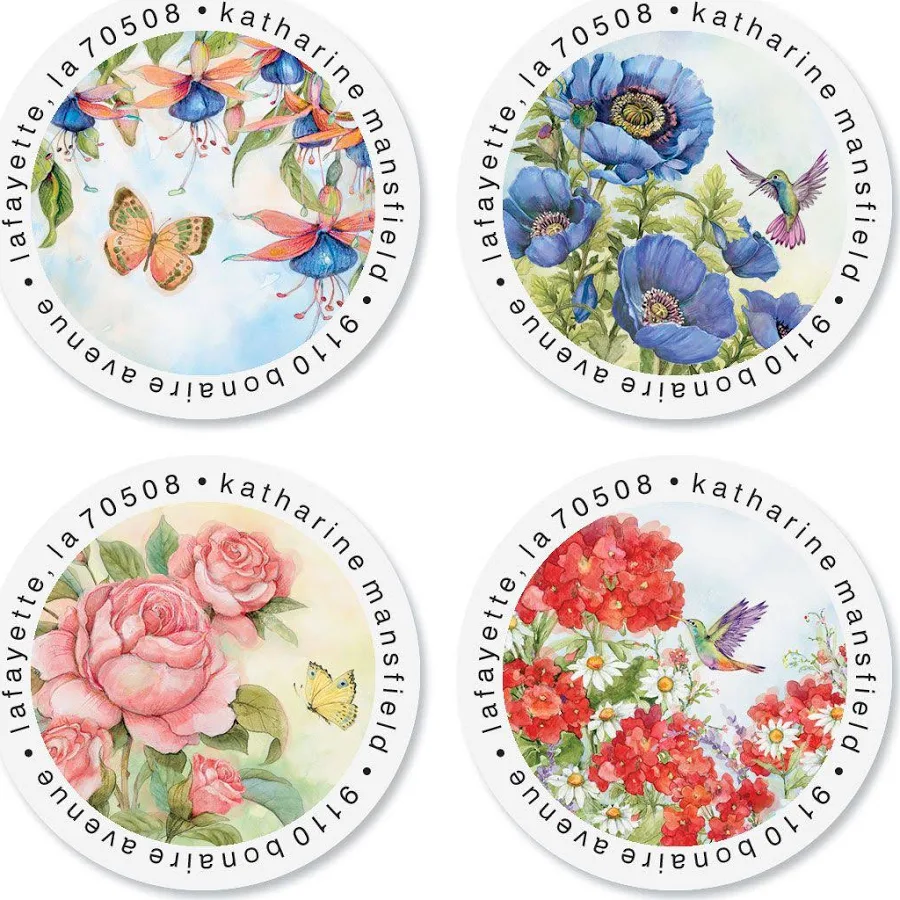Nature's Grace Round Address Labels (6 Designs)