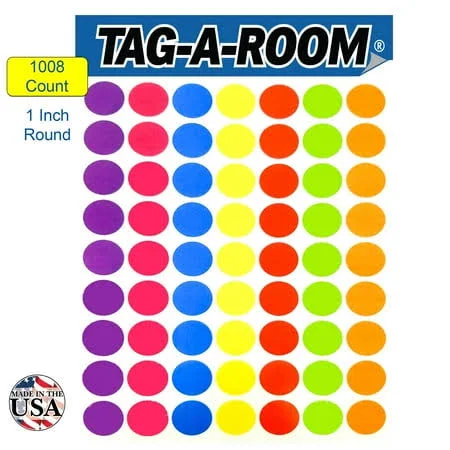 Tag-a-room Color Coded Circle Dot Stickers
